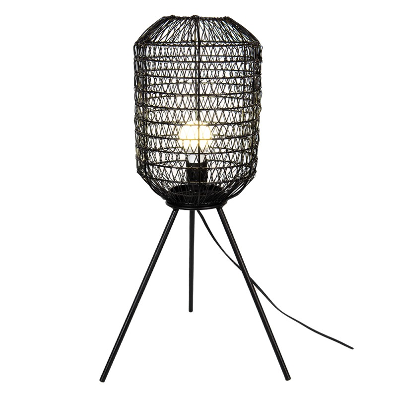 Clayre & Eef Vloerlamp  Ø 21x63 cm  Zwart Ijzer