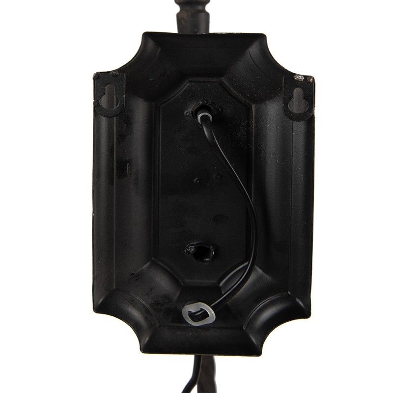 Clayre & Eef Wall Light 31x32x117 cm Black Brown Iron