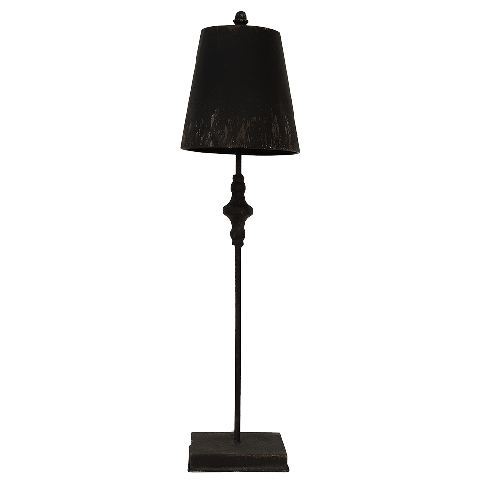 Clayre&Eef TafellampØ 20x75 cm Zwart IJzer afbeelding