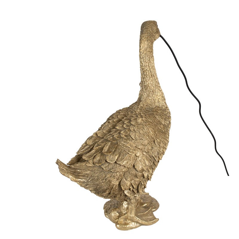 Clayre & Eef Table Lamp Goose 42x23x60 cm Gold colored Polyresin
