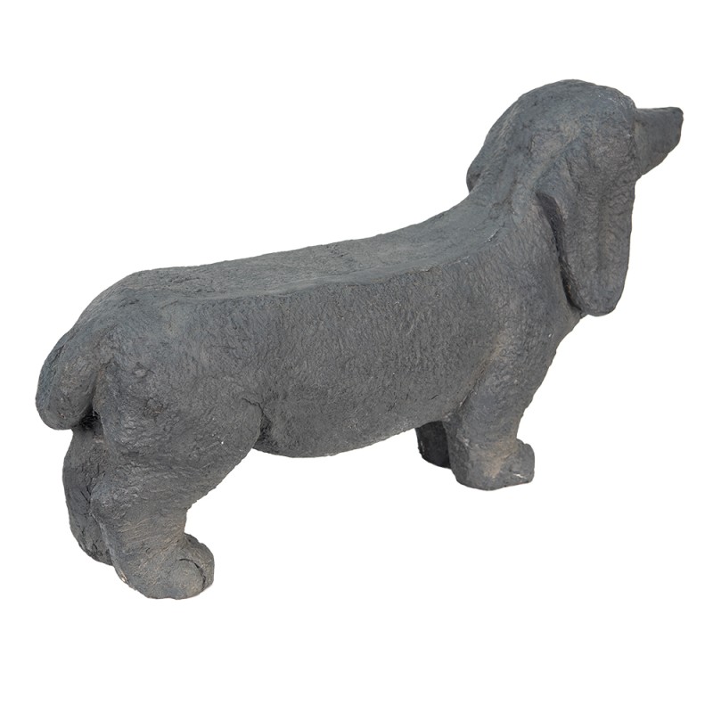 Clayre & Eef Statuetta Cane 74x19x39 cm Grigio Pietra