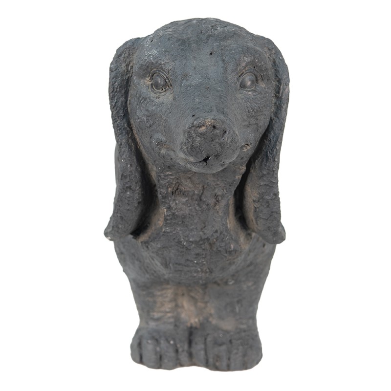 Clayre & Eef Statuetta Cane 74x19x39 cm Grigio Pietra
