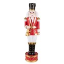 Clayre & Eef Beeld Notenkraker 82 cm Rood Wit Steen