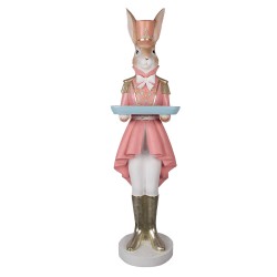 Clayre & Eef Statuetta Coniglio 124 cm Marrone Rosa  Materiale ceramico
