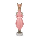 Clayre & Eef Figur Kaninchen 124 cm Braun Rosa Keramikmaterial