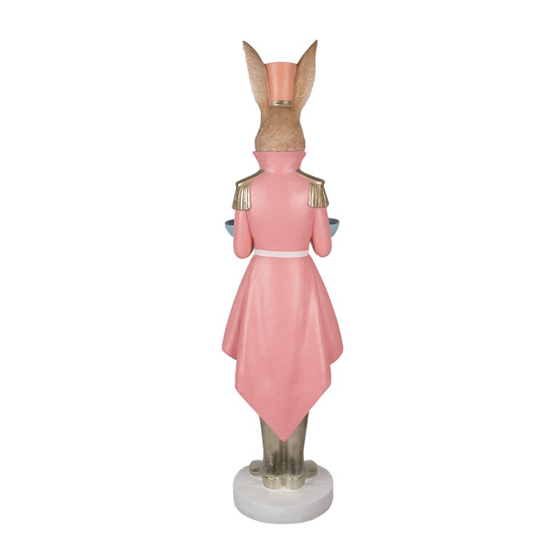 Clayre & Eef Figur Kaninchen 124 cm Braun Rosa Keramikmaterial