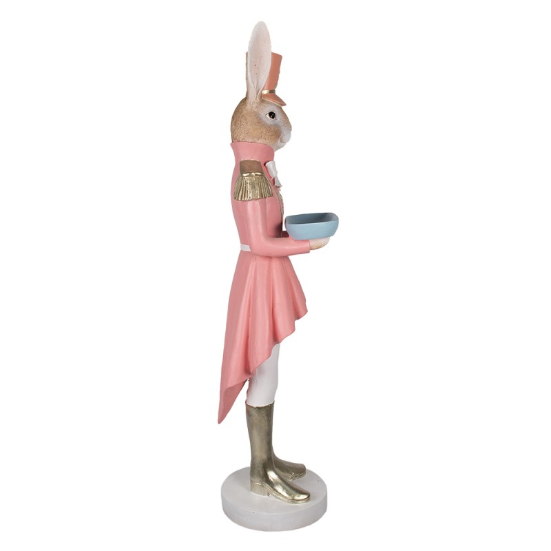 Clayre & Eef Figur Kaninchen 124 cm Braun Rosa Keramikmaterial