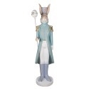 Clayre & Eef Figurine Lapin 127 cm Marron Bleu Matériau céramique