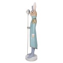 Clayre & Eef Figurine Lapin 127 cm Marron Bleu Matériau céramique