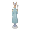 Clayre & Eef Figurine Lapin 127 cm Marron Bleu Matériau céramique