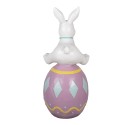Clayre & Eef Figurine Rabbit 91 cm White Purple Ceramic material
