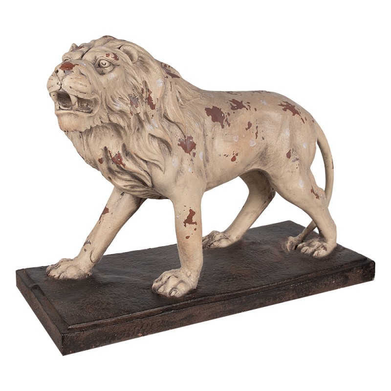 Clayre & Eef Decoratie Beeld Leeuw 55x23x40 cm Beige Bruin Keramisch materiaal