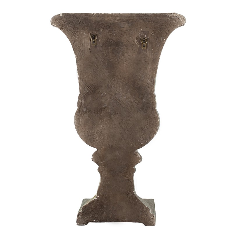 Clayre & Eef Wall flowerpot 81cm Green Ceramic material Semicircle