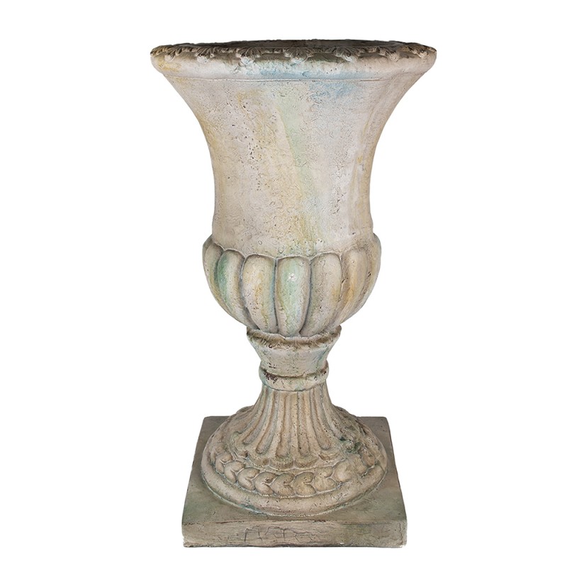 Clayre & Eef Planter 44x44x75 cm Green Beige Magnesium Oxide (MGO)