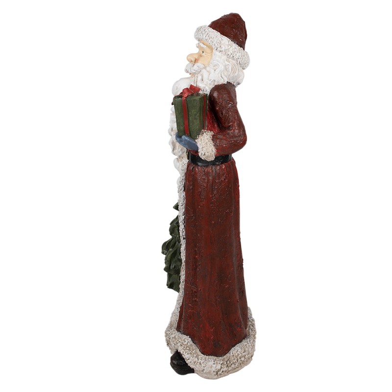 Clayre & Eef Figur Weihnachtsmann 45x33x104 cm Rot Polyresin