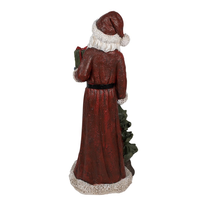 Clayre & Eef Figur Weihnachtsmann 45x33x104 cm Rot Polyresin