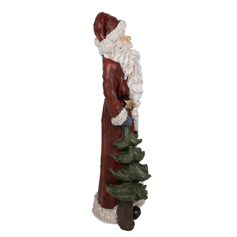 Clayre & Eef Figur Weihnachtsmann 45x33x104 cm Rot Polyresin