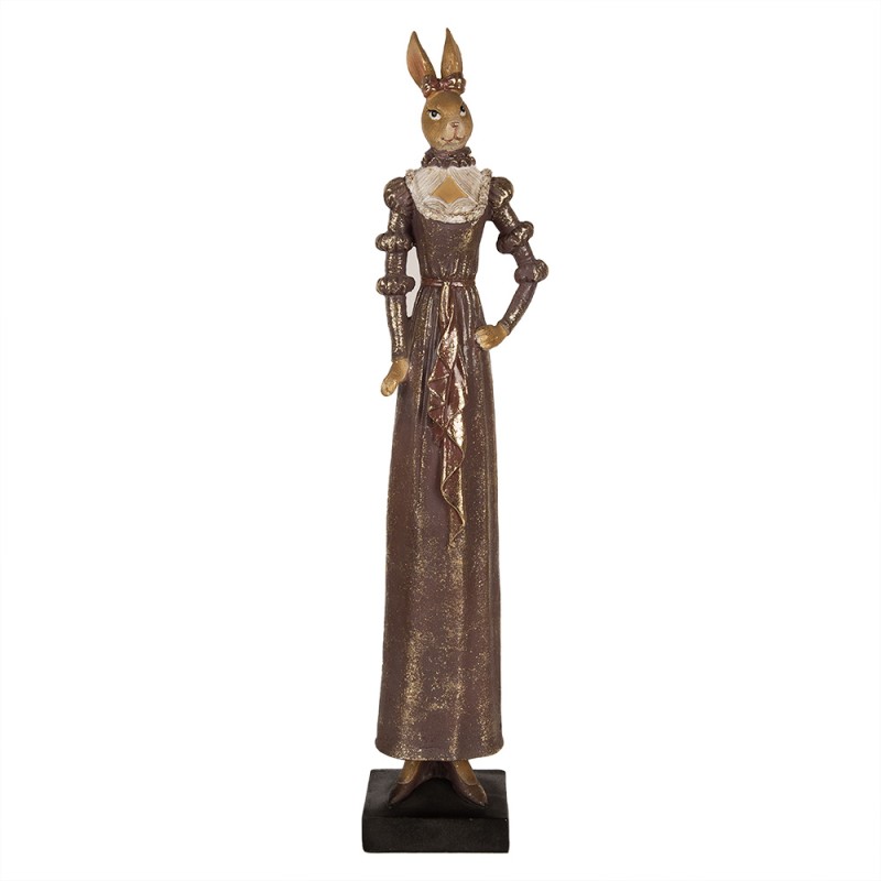 Clayre & Eef Figurine Rabbit 53 cm Brown Polyresin