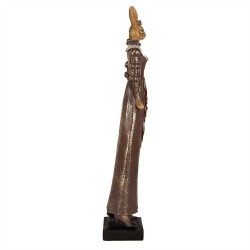 Clayre & Eef Figurine Lapin 53 cm Marron Polyrésine