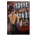 Clayre & Eef Peinture en métal 80x120 cm Rouge Fer Femme