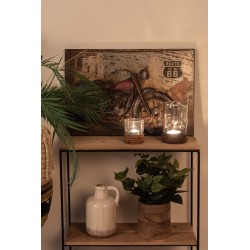 Clayre & Eef Gemälde 60x4x40 cm Braun Eisen Rechteck Motor