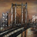 Clayre & Eef Quadri in metallo in 3D 120x80 cm Color oro Marrone Ferro Città