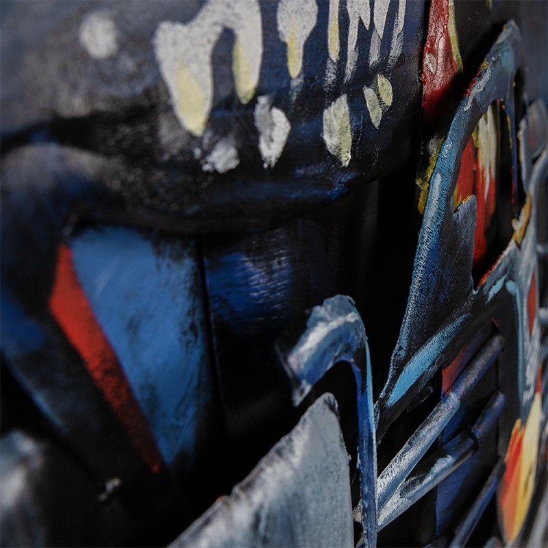Clayre & Eef 3D Metal Paintings 100x100 cm Blue Red Iron
