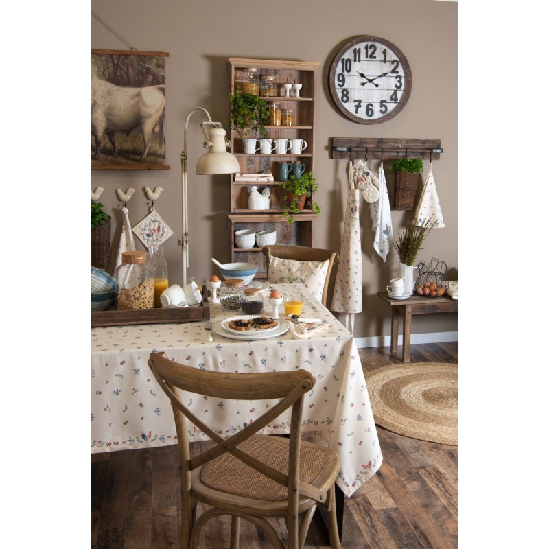 Clayre & Eef Tapisserie murale 100x75 cm Marron Lin Rectangle Vaches