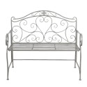 Clayre & Eef Gartenbank 103x51x94 cm Grau Eisen Rechteck
