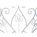 Clayre & Eef Banc de jardin 110x50x90 cm Blanc Fer Rectangle Fleurs