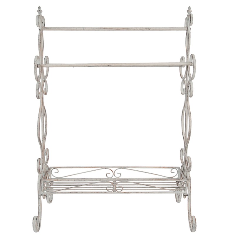 Clayre & Eef Handtuchhalter 65x40x93 cm Weiß Eisen