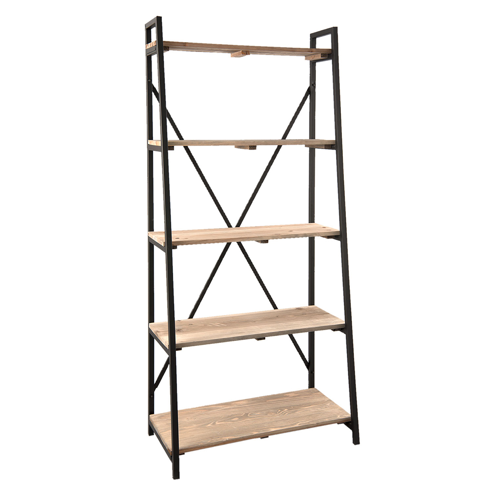 Boekenrek 90X47X191 Cm Zwart Hout-image