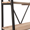 Clayre & Eef Scaffale per libri 90x47x191 cm Nero Legno Ferro Rettangolo