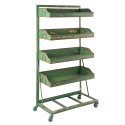 Clayre & Eef Étagère à plantes 71x40x133 cm Vert Fer Rectangle