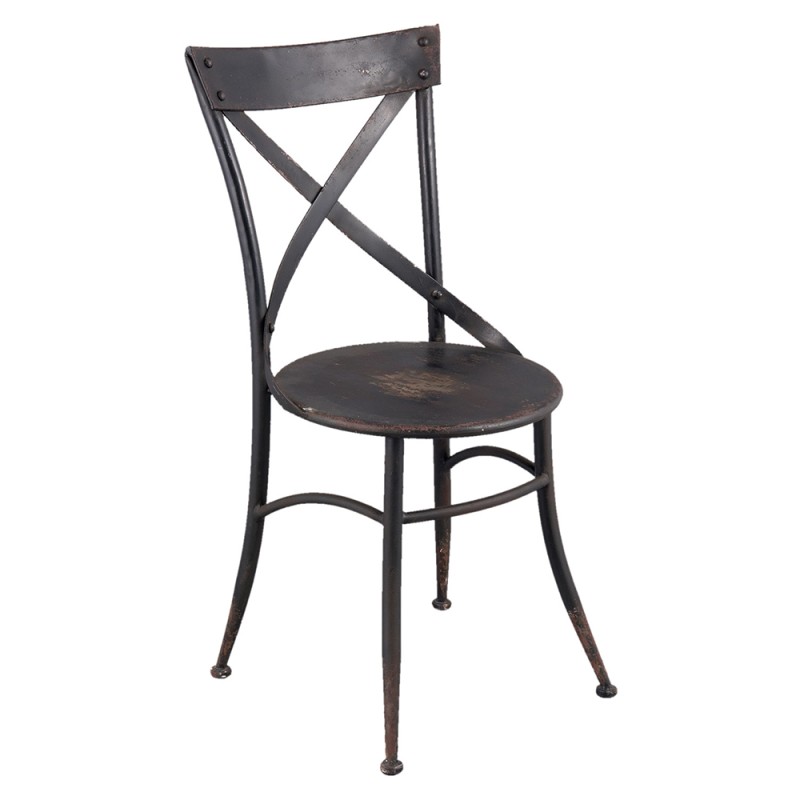Clayre & Eef Dining Chair 41x41x88 cm Black Iron