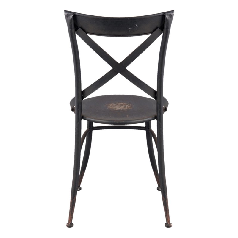 Clayre & Eef Chaise de salle à manger 41x41x88 cm Noir Fer