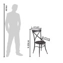 Clayre & Eef Dining Chair 41x41x88 cm Black Iron