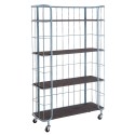Clayre & Eef Baker's Rack 85x32x143 cm Green Wood Iron Rectangle
