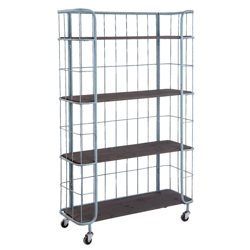 Clayre & Eef Baker's Rack 85x32x143 cm Green Wood Iron Rectangle