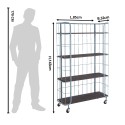 Clayre & Eef Baker's Rack 85x32x143 cm Green Wood Iron Rectangle