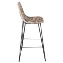 Clayre & Eef Barkruk  40x40x93 cm Bruin Rotan Ijzer