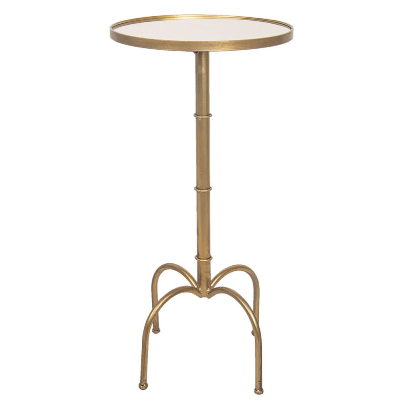 Clayre & Eef Tavolino Ø 40x81 cm Color oro Metallo Rotondo