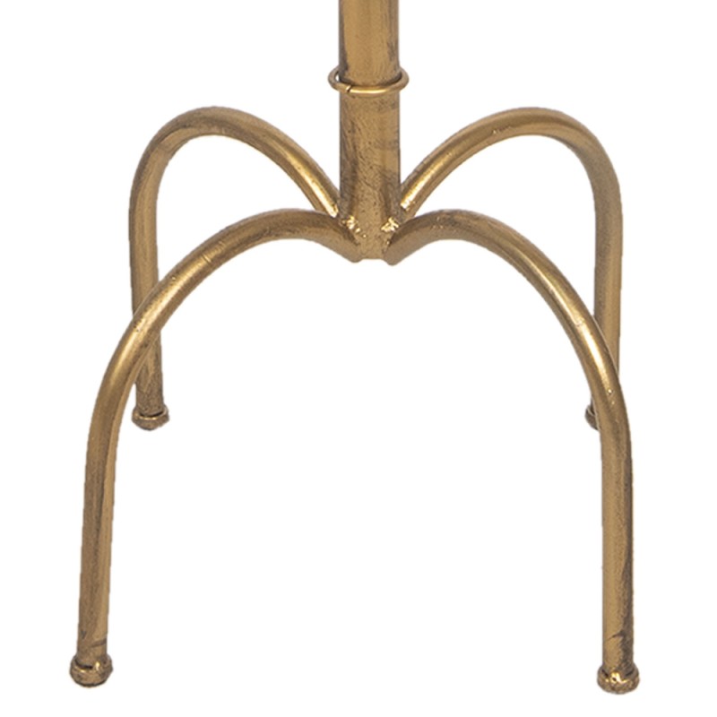 Clayre & Eef Tavolino Ø 40x81 cm Color oro Metallo Rotondo