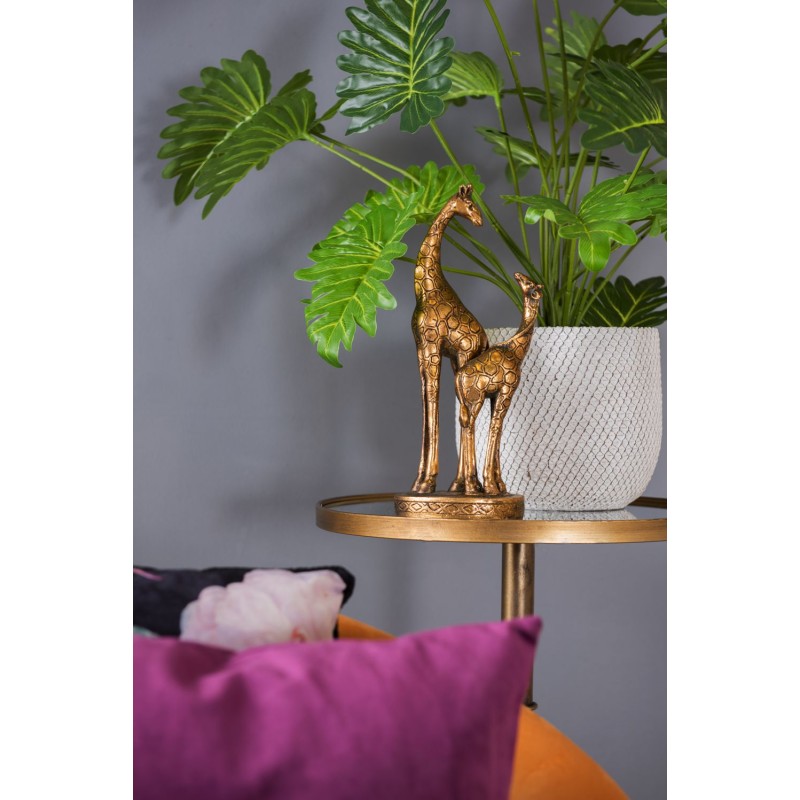 Clayre & Eef Tavolino Ø 40x81 cm Color oro Metallo Rotondo