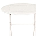 Clayre & Eef Bistro Set Bistro Table Bistro Chair Set of 3 Ø 60x70 White Iron