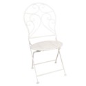 Clayre & Eef Bistroset Bistrotafel Bistrostoel 3-delig  Ø 60x70 Wit Ijzer