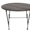 Clayre & Eef Bistroset Bistrotafel Bistrostoel 3-delig  Ø 60x70 Zwart Ijzer