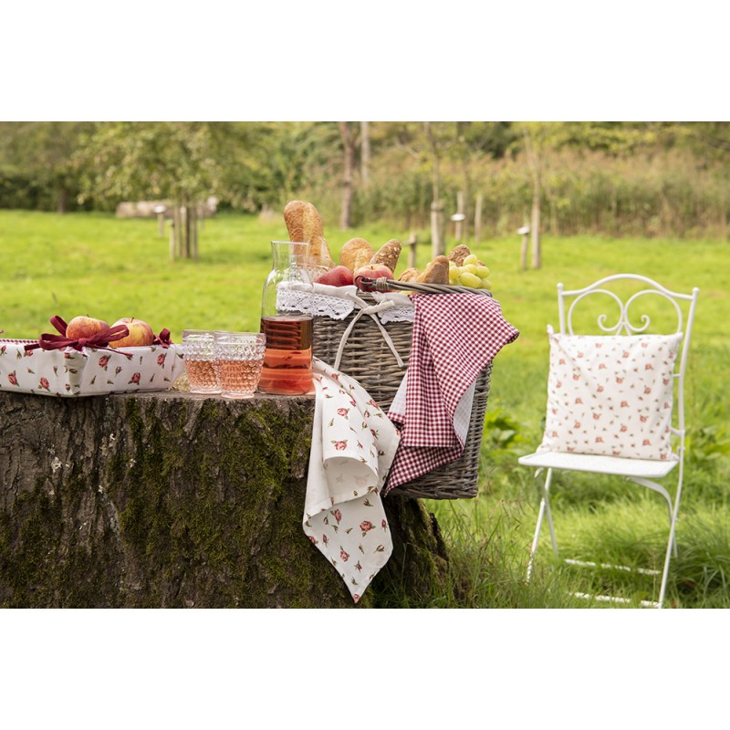 Clayre & Eef Bistro-Set Bistrotisch Bistrostuhl 3-Teilig Ø 60x70 Weiß Eisen