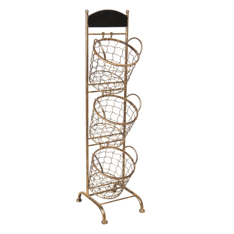 Clayre & Eef Scaffale e cesti 30x25x98 cm Marrone Ferro Rettangolo