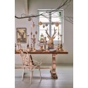 Clayre & Eef Kandelaar  12x12x60 cm Wit Ijzer Vierkant